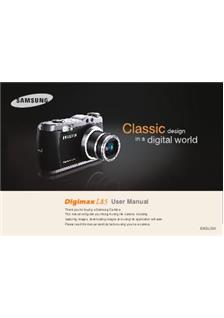 Samsung Digimax L 85 manual. Camera Instructions.